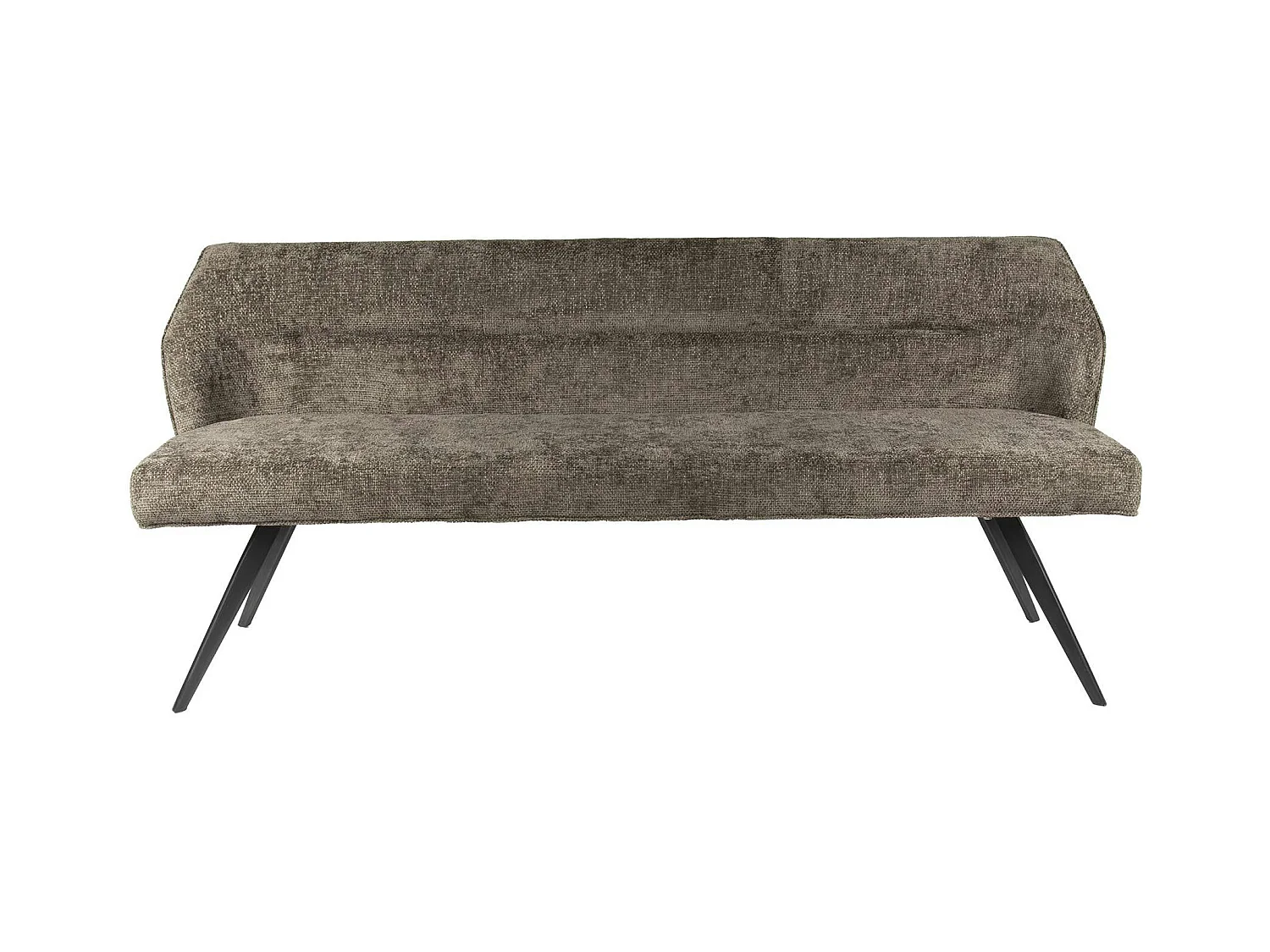 Banquette de salle à manger en velours texturé taupe 180 cm MELBOURNE