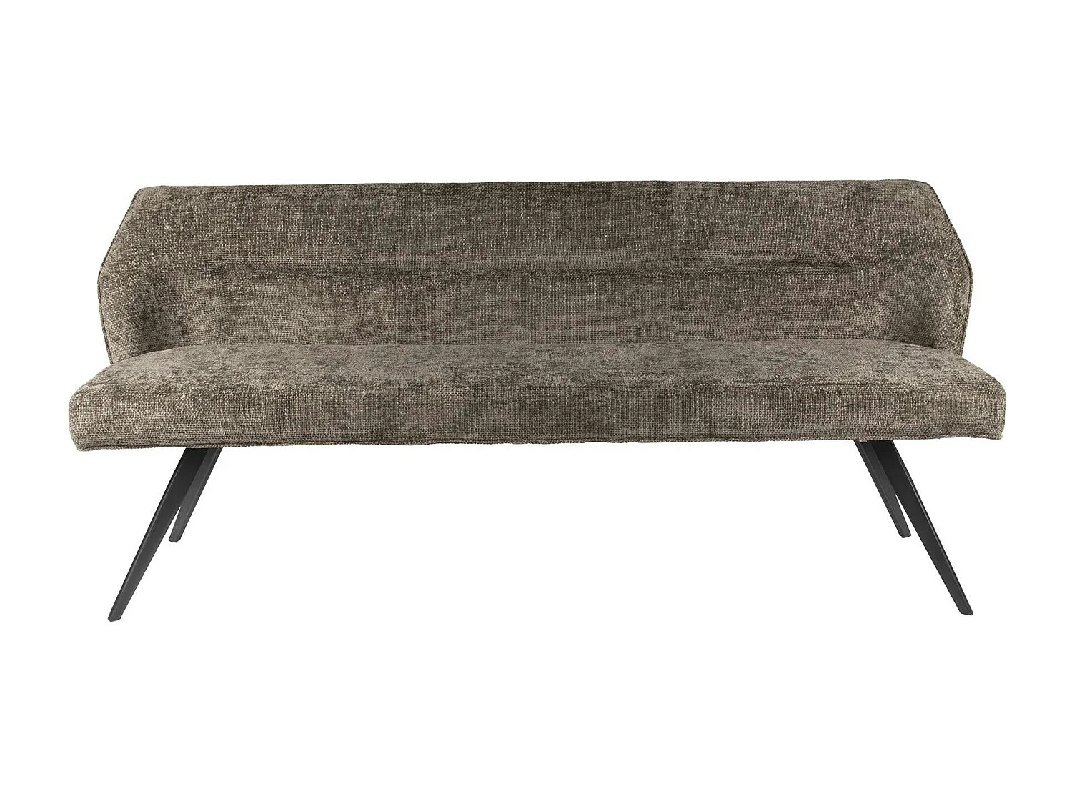 Banquette de salle à manger en velours texturé taupe 180 cm MELBOURNE