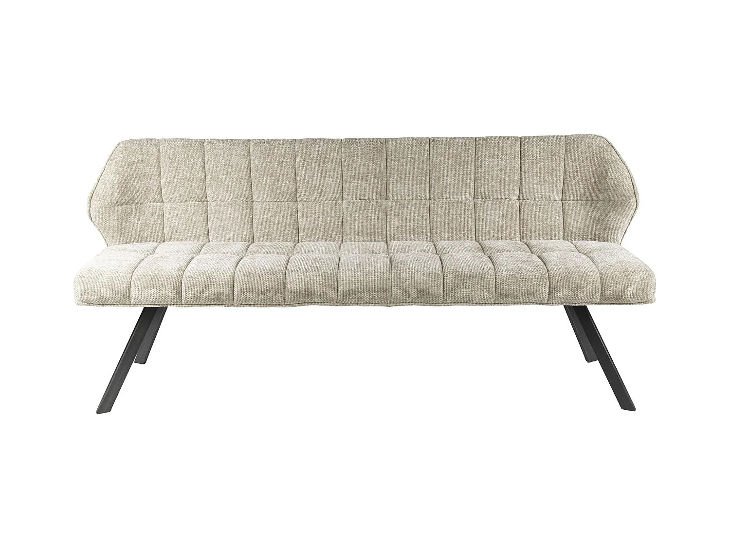 Banc de table en velours texturé sable 180 cm MELBOURNE