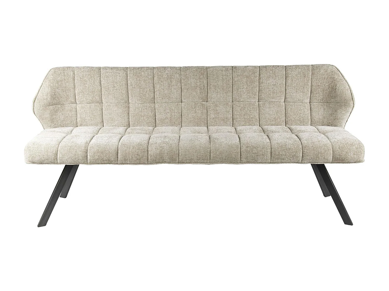 Banc de table en velours texturé sable 180 cm MELBOURNE