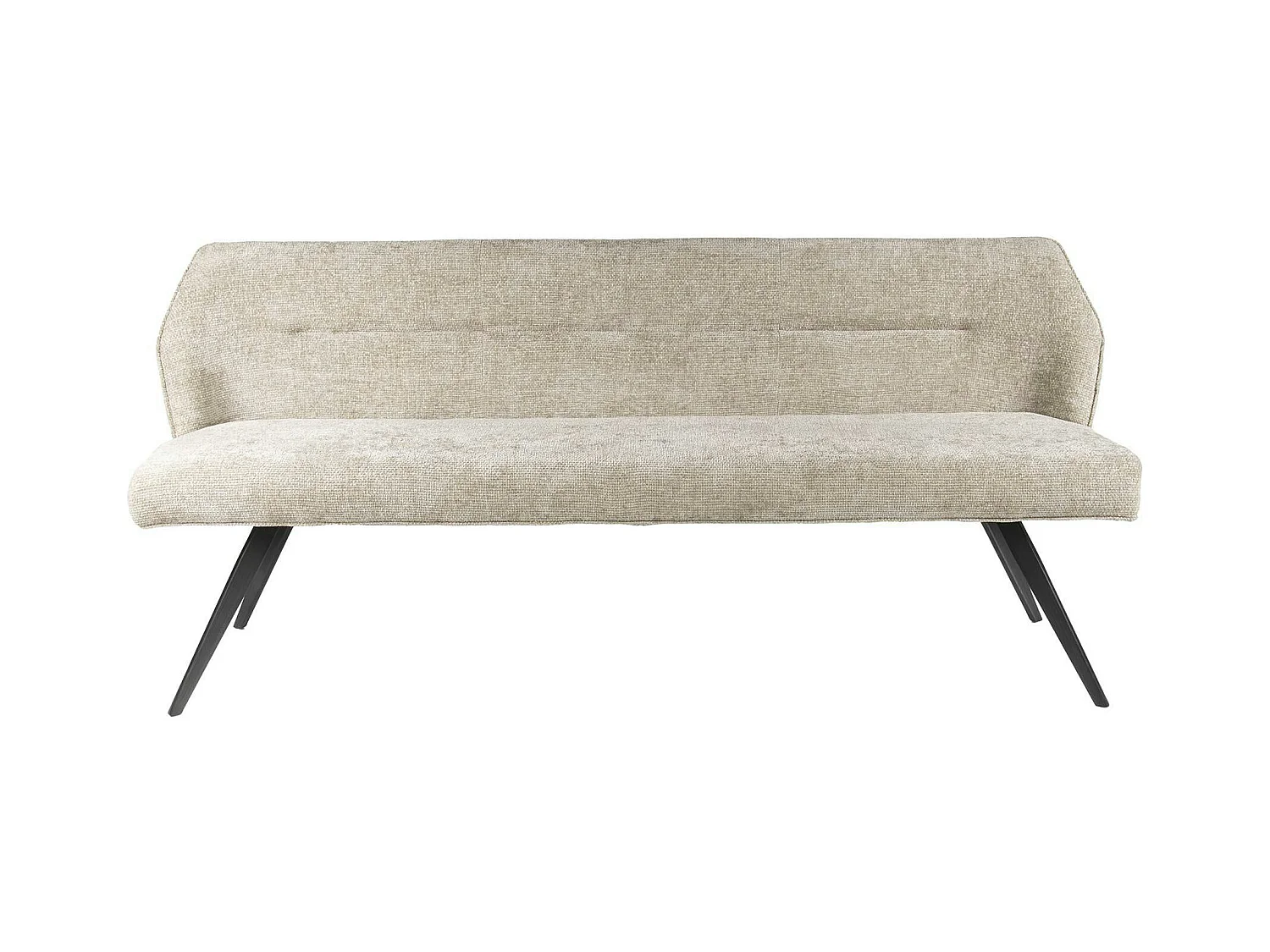 Banquette de salle à manger en velours texturé sable 180 cm MELBOURNE