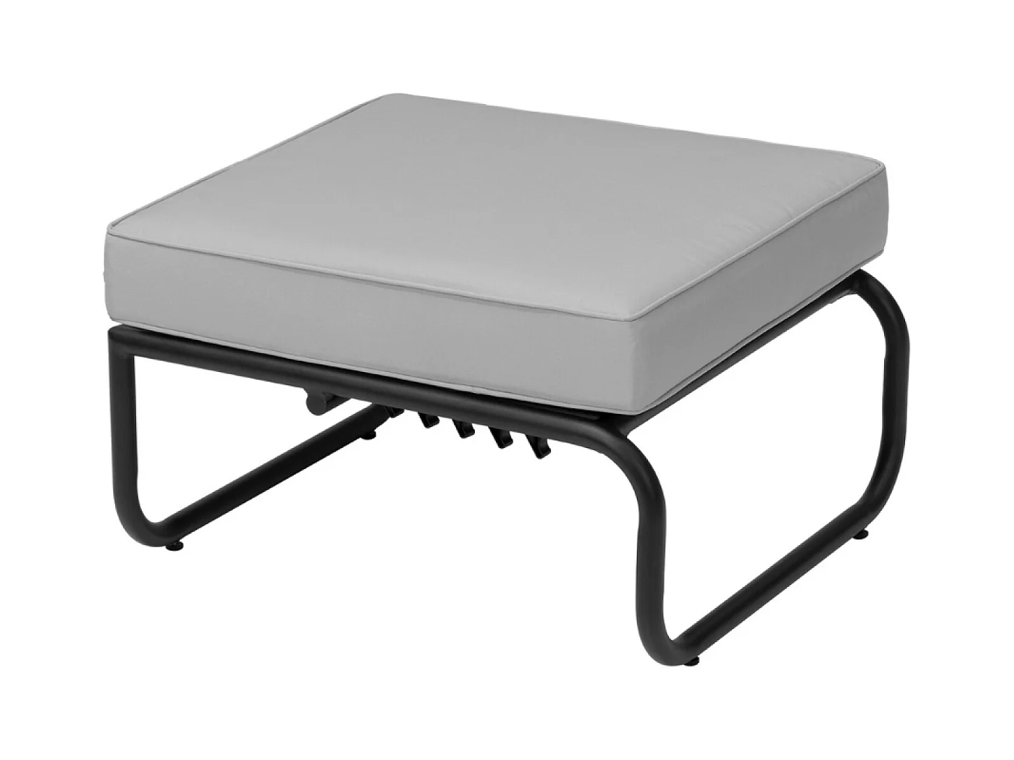 Salon de jardin canapé modulable 2-3 places gris en aluminium SORRENTO