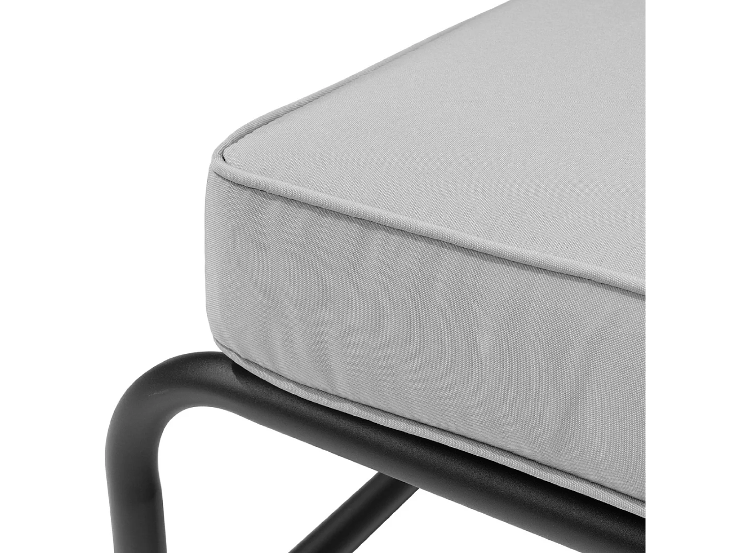 Modulares Gartensofa 2-3 Plätze Grau aus Aluminium SORRENTO