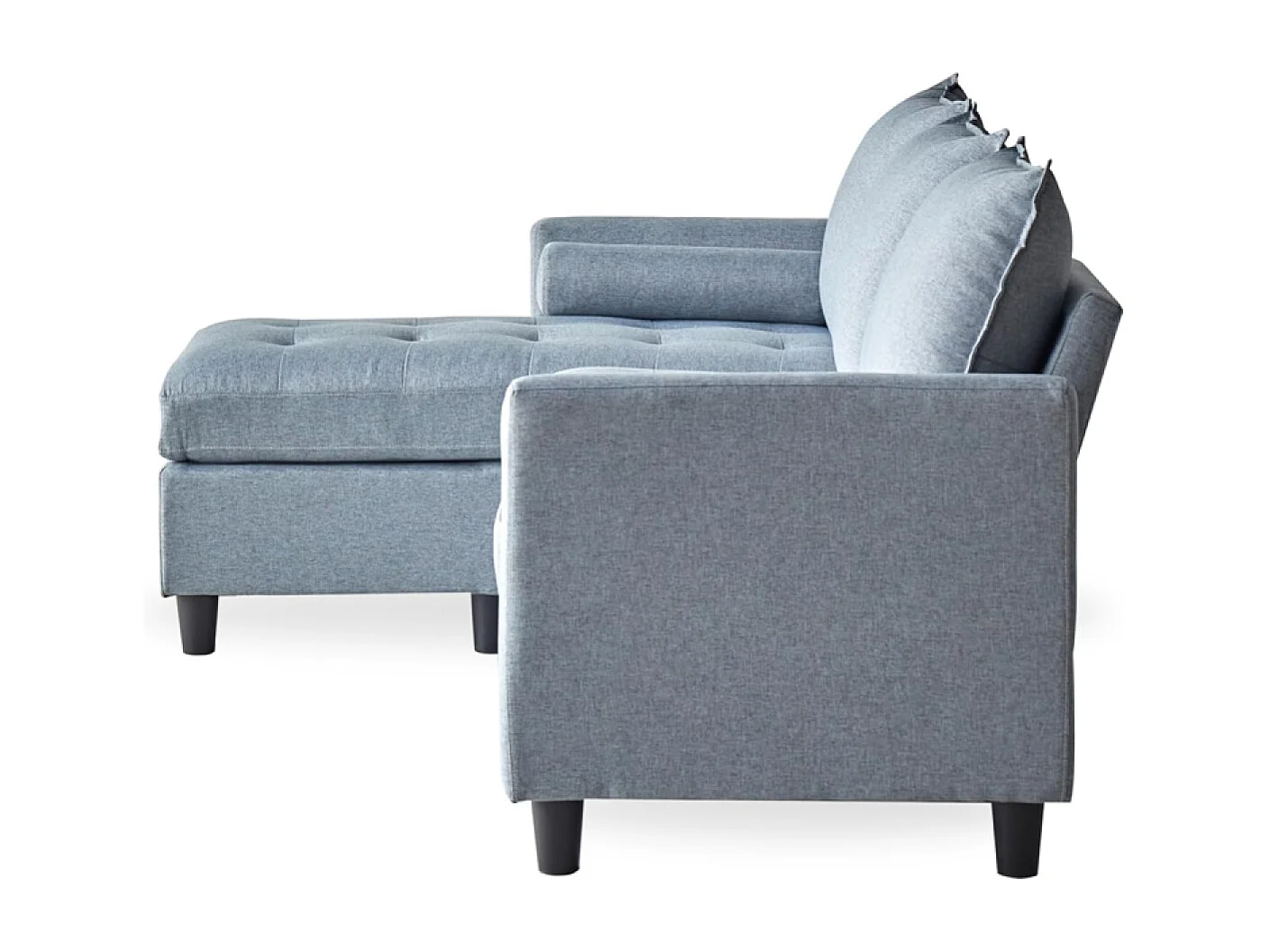 Canapé 3 places en tissu avec pouf gris clair COVENTRY