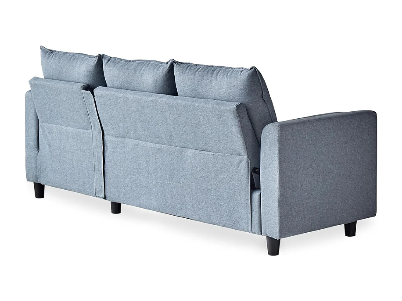 Canapé 3 places en tissu avec pouf gris clair COVENTRY