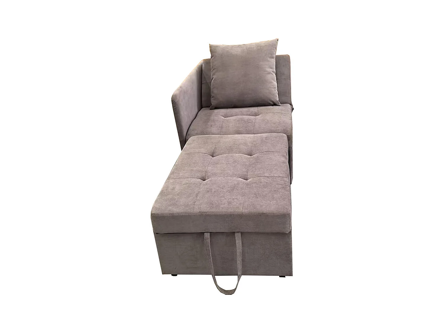 Lit banquette lit rembourré 3 en 1 Canapé-lit multifonction en lin avec dossier réglable pour les petites pièces gris