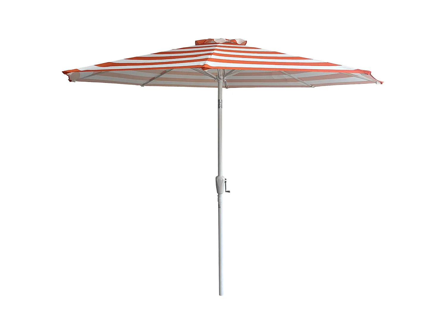 BANDOL ombrellone rotondo diritto diametro 2,70 m con strisce arancioni - HAPPY GARDEN