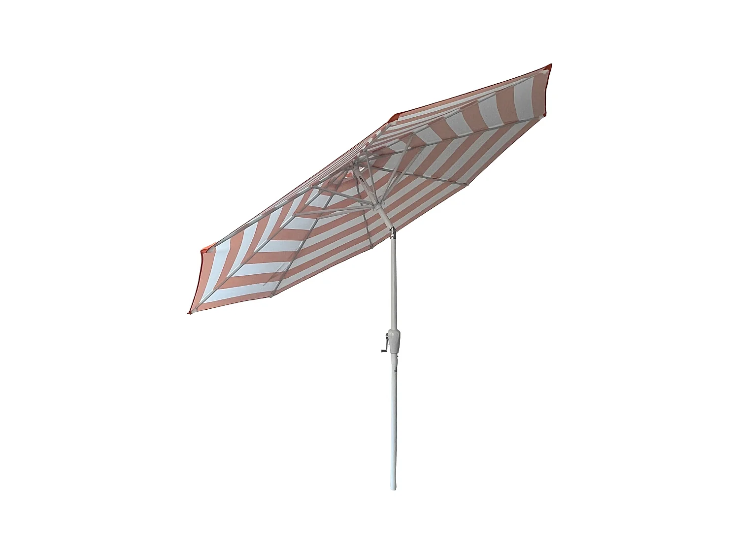 BANDOL ombrellone rotondo diritto diametro 2,70 m con strisce arancioni - HAPPY GARDEN