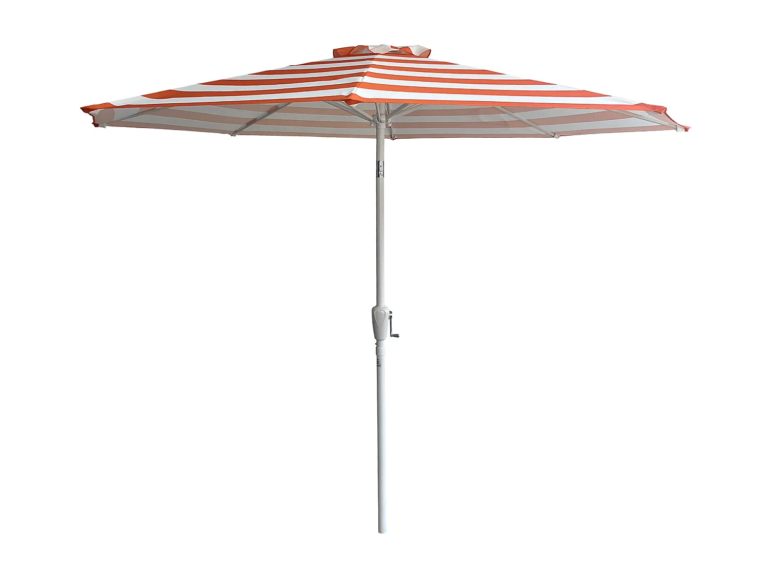 Gerader Sonnenschirm BANDOL rund 2,70m Durchmesser orange gestreift