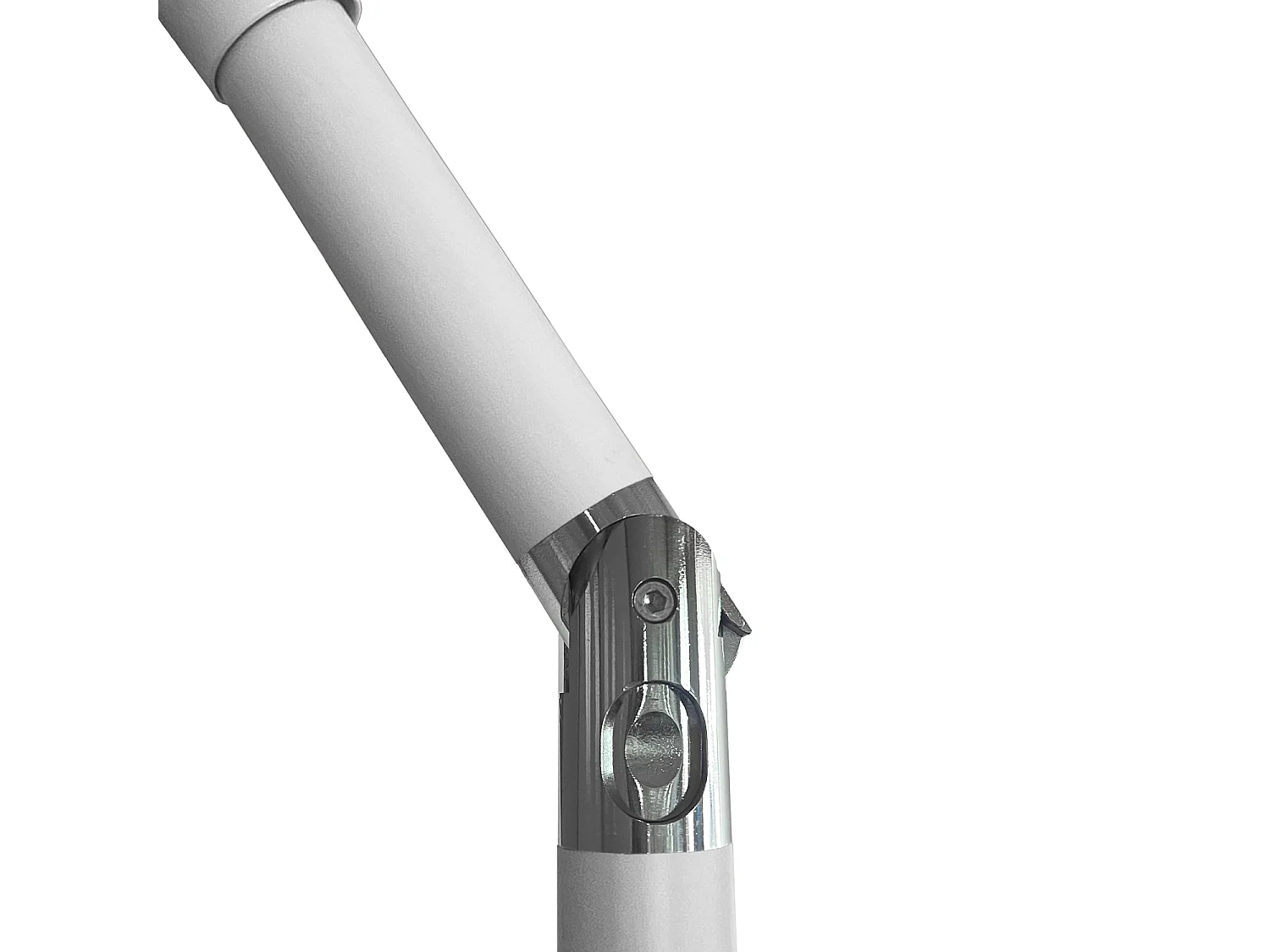 Parasol droit BANDOL rond 2,70m de diamètre à rayures jaunes