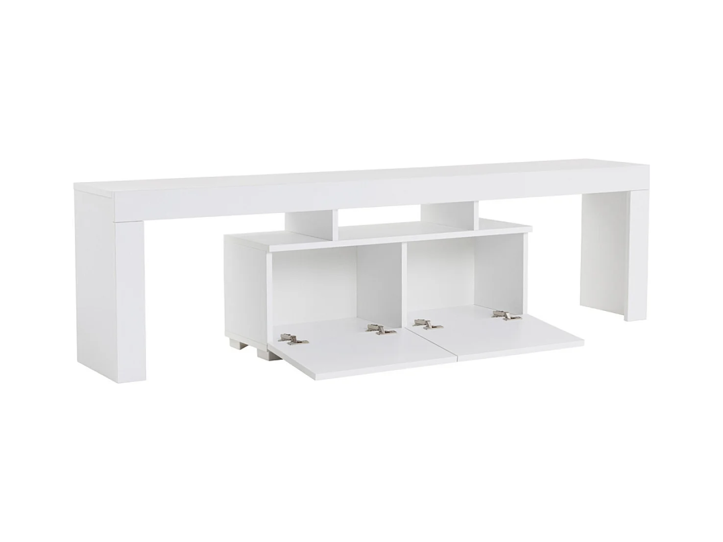 Meuble TV avec placards blanc 180cm BASO