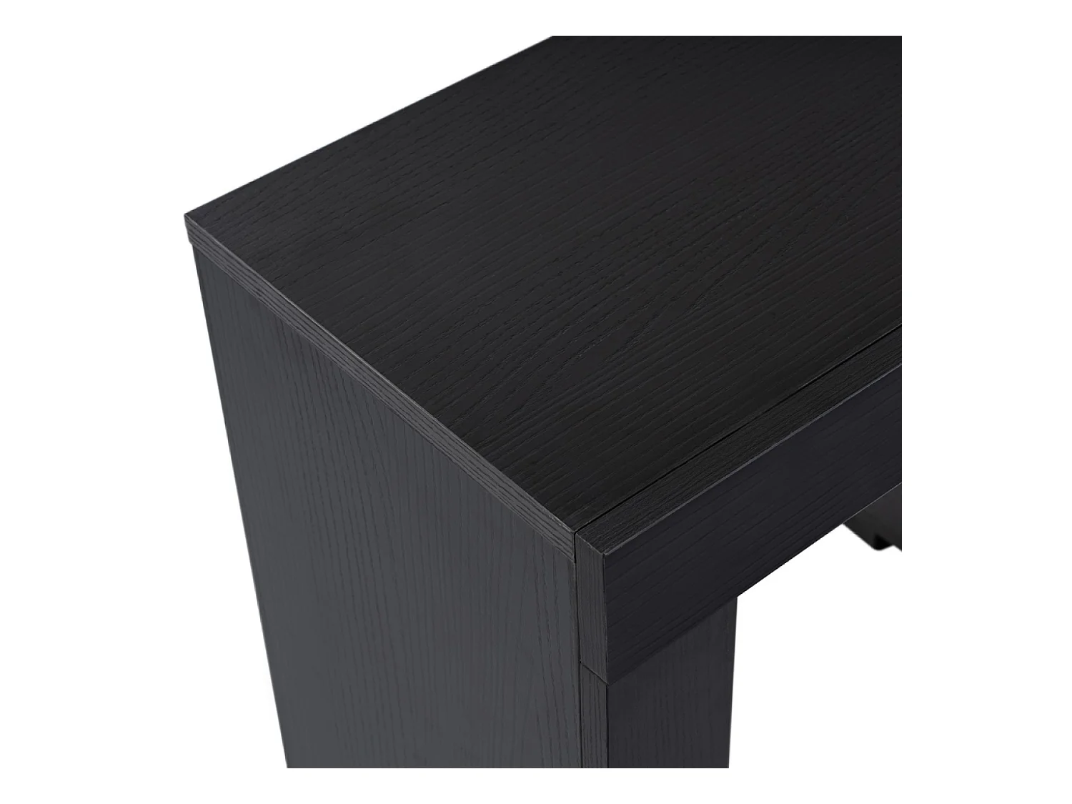 Meuble TV avec placards bois noir 180cm BASI