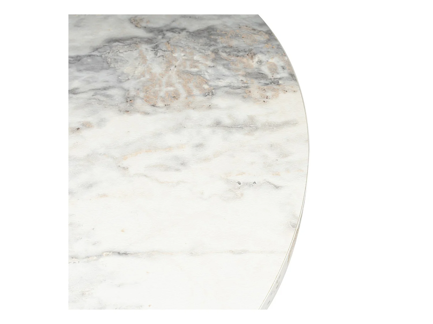 Runder Couchtisch mit Marmoreffekt freesia 80x80cm VINU