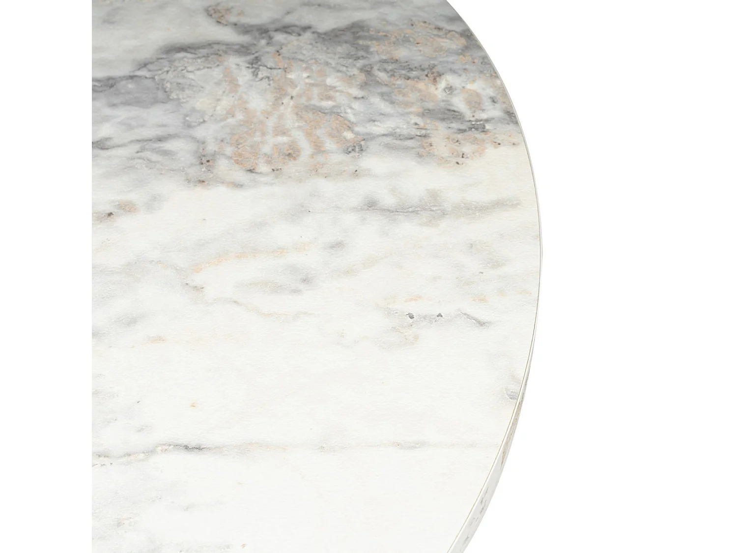 Table basse ronde effet marbre freesia 80x80cm VINU