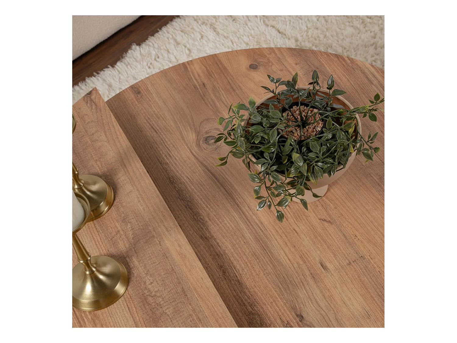 Table basse ronde podium pin atlantique 90cm POUL