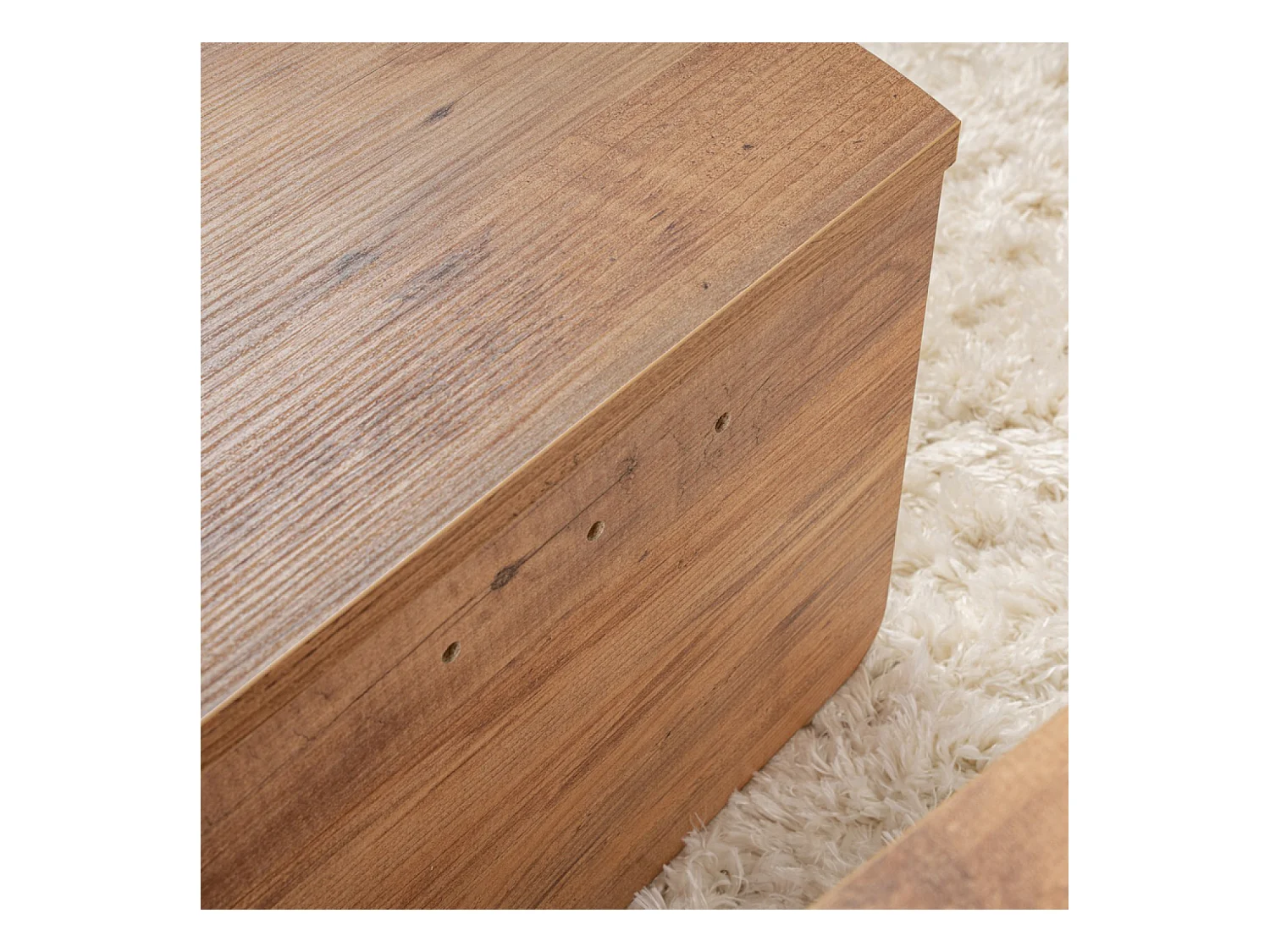 Table basse ronde podium pin atlantique 90cm POUL