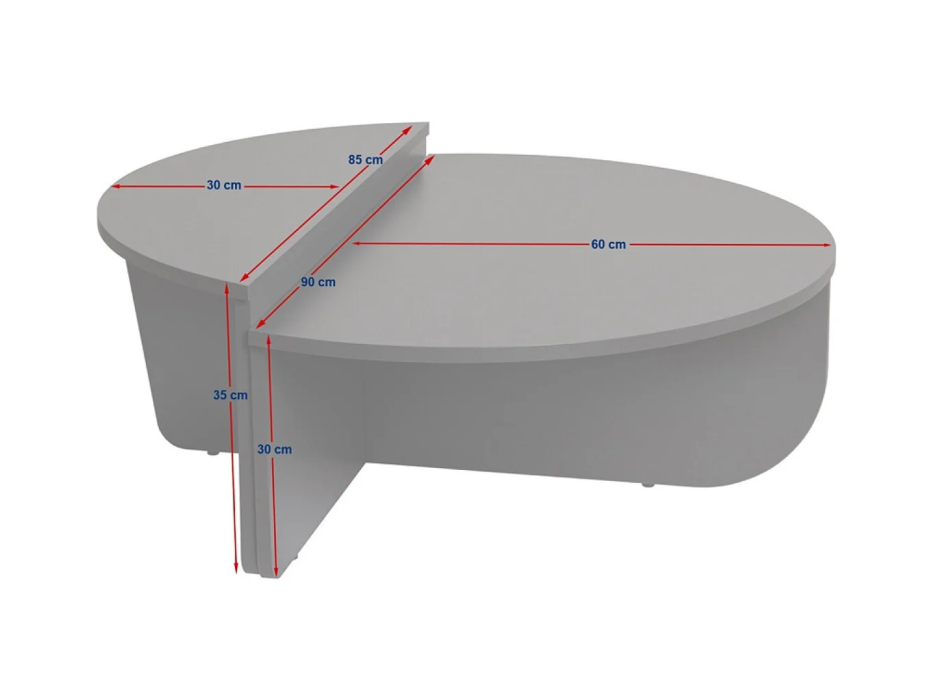 Table basse ronde podium pin atlantique 90cm POUL