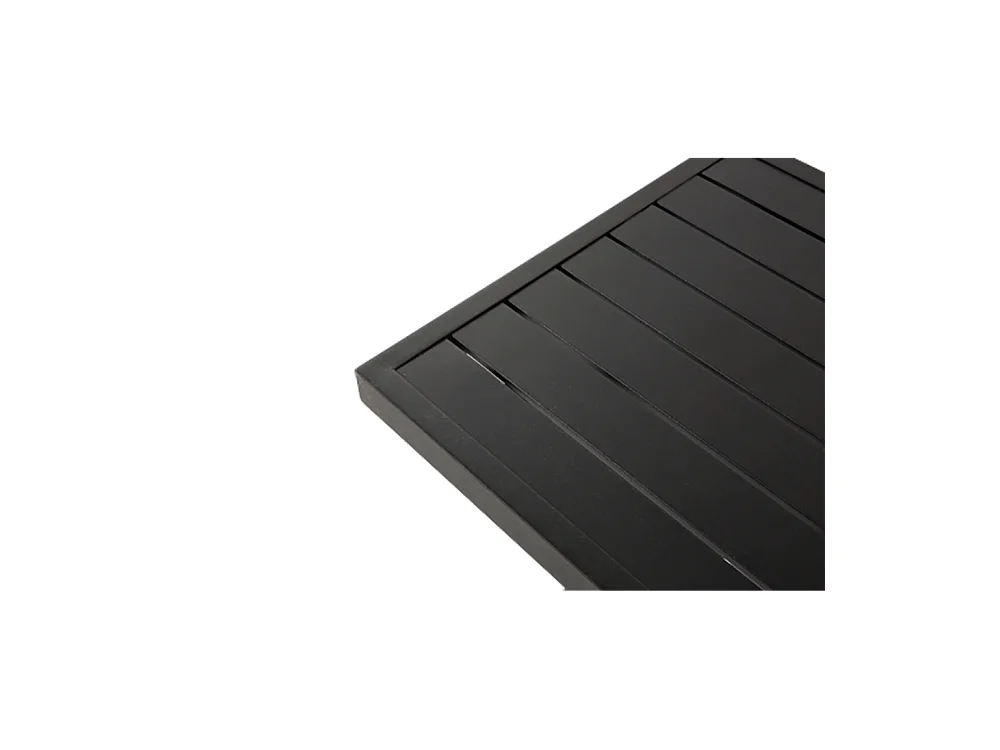 Table d'appoint carrée en aluminium d'extérieur pour patio jardin facile d'entretien et résistant aux intempéries marron foncé