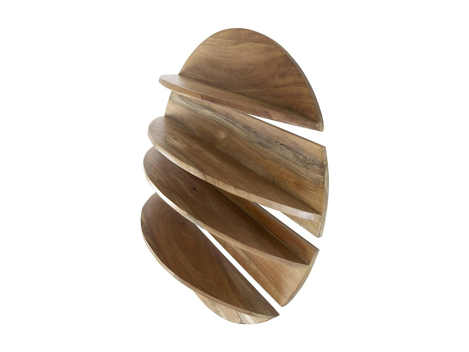 Etagère murale décorative (lot de 4) en bois de margousier Ø 90 cm