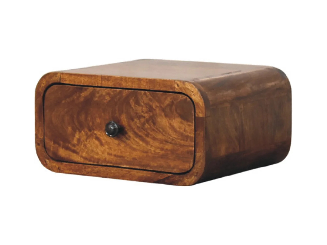 Artisan Furniture Avora mini wandgemonteerd nachtkastje met 1 lade van massief kastanjehout