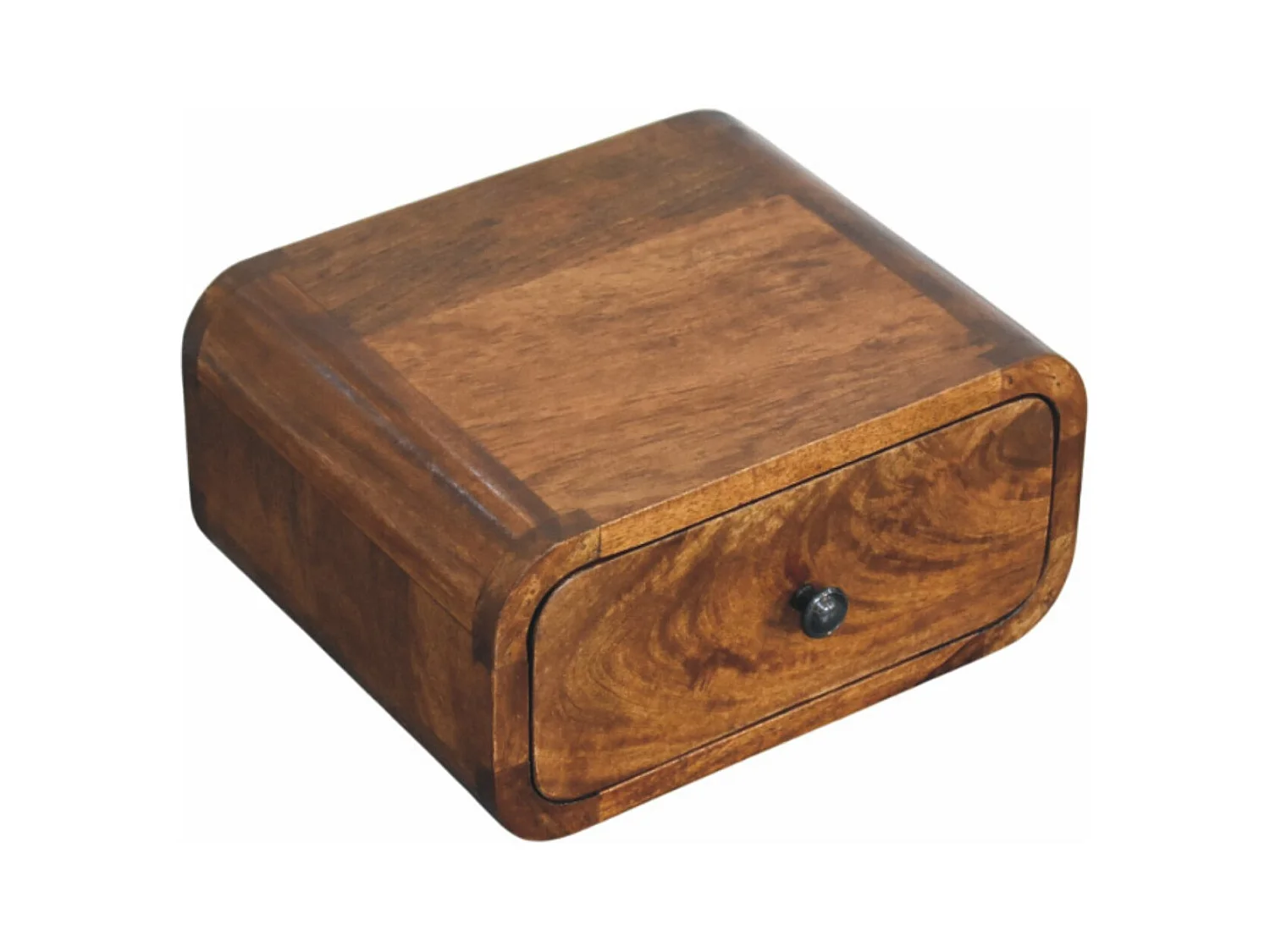 Artisan Furniture Avora mini wandgemonteerd nachtkastje met 1 lade van massief kastanjehout