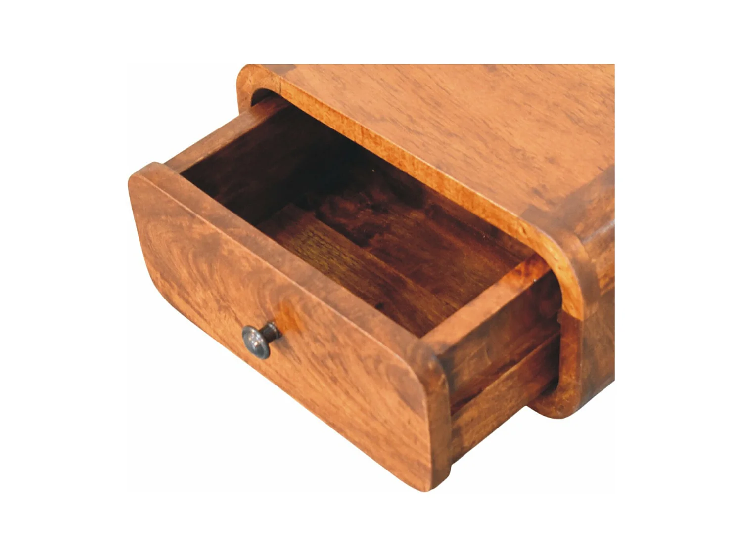 Artisan Furniture Avora mini wandgemonteerd nachtkastje met 1 lade van massief kastanjehout