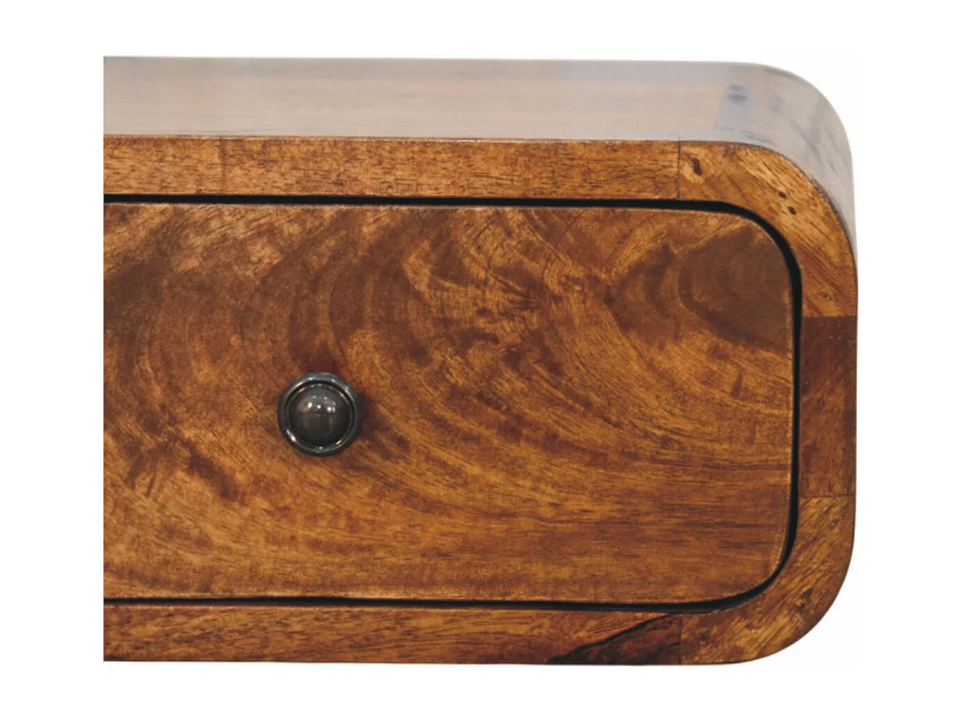 Artisan Furniture Mini table de nuit murale Avora 1 tiroir en bois massif finition châtaignier