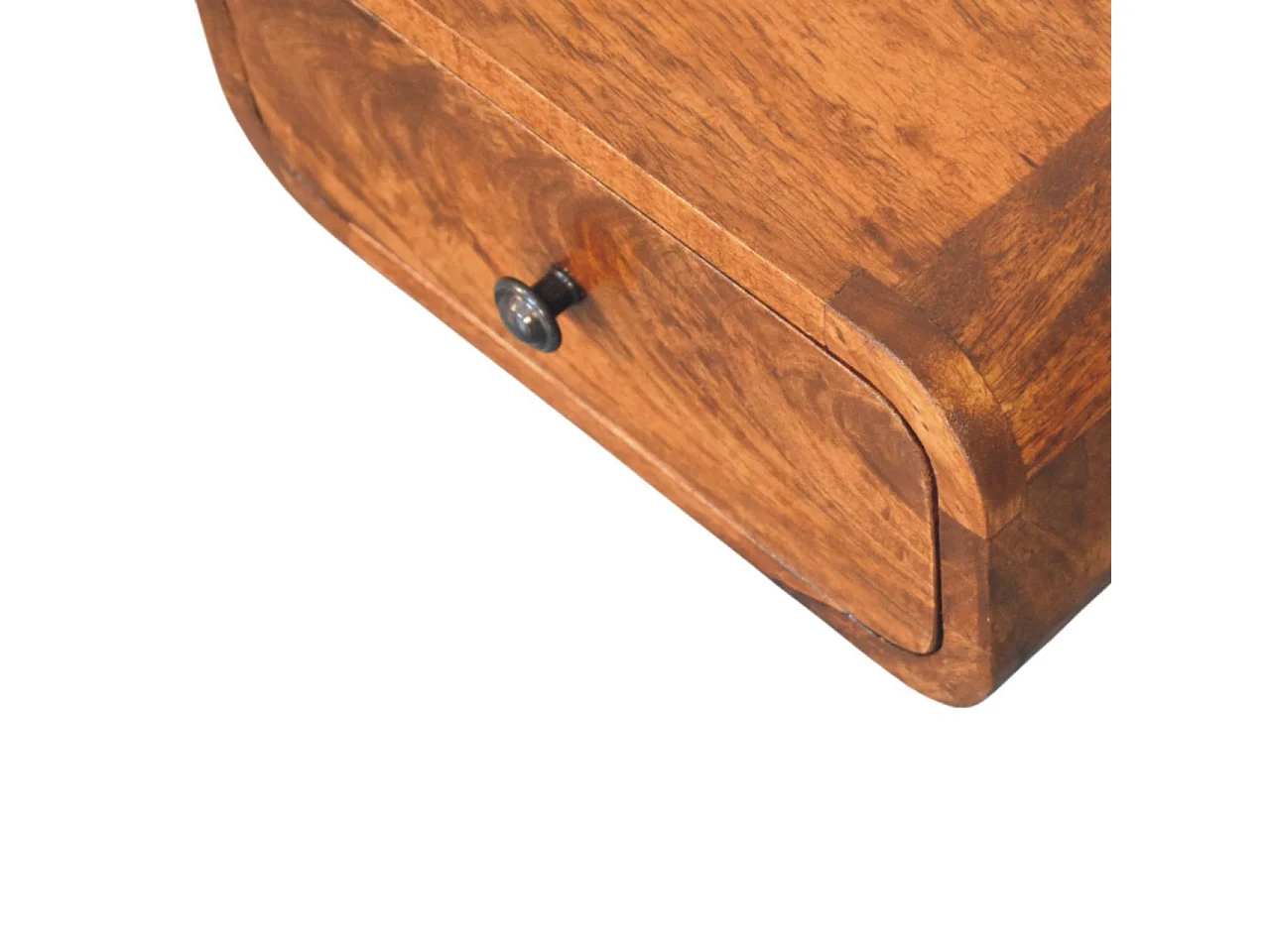 Artisan Furniture Mini table de nuit murale Avora 1 tiroir en bois massif finition châtaignier