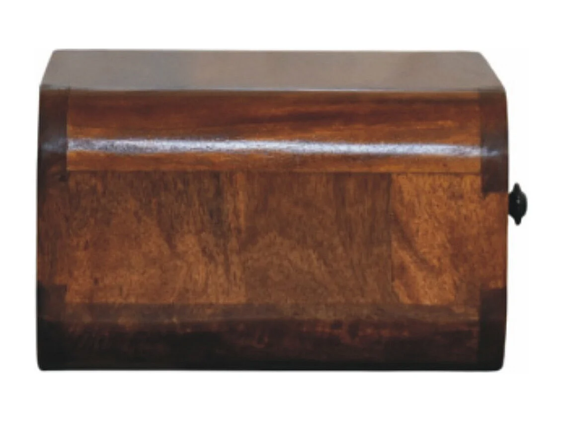 Artisan Furniture Mini table de nuit murale Avora 1 tiroir en bois massif finition châtaignier