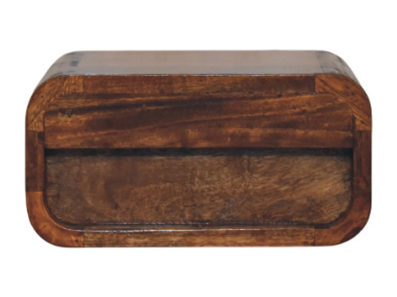 Artisan Furniture Mini table de nuit murale Avora 1 tiroir en bois massif finition châtaignier