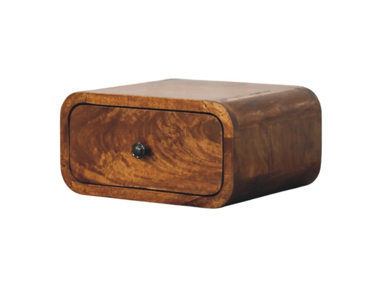 Artisan Furniture Avora Mini veggmontert nattbord med 1 skuff i solid kastanjefinish