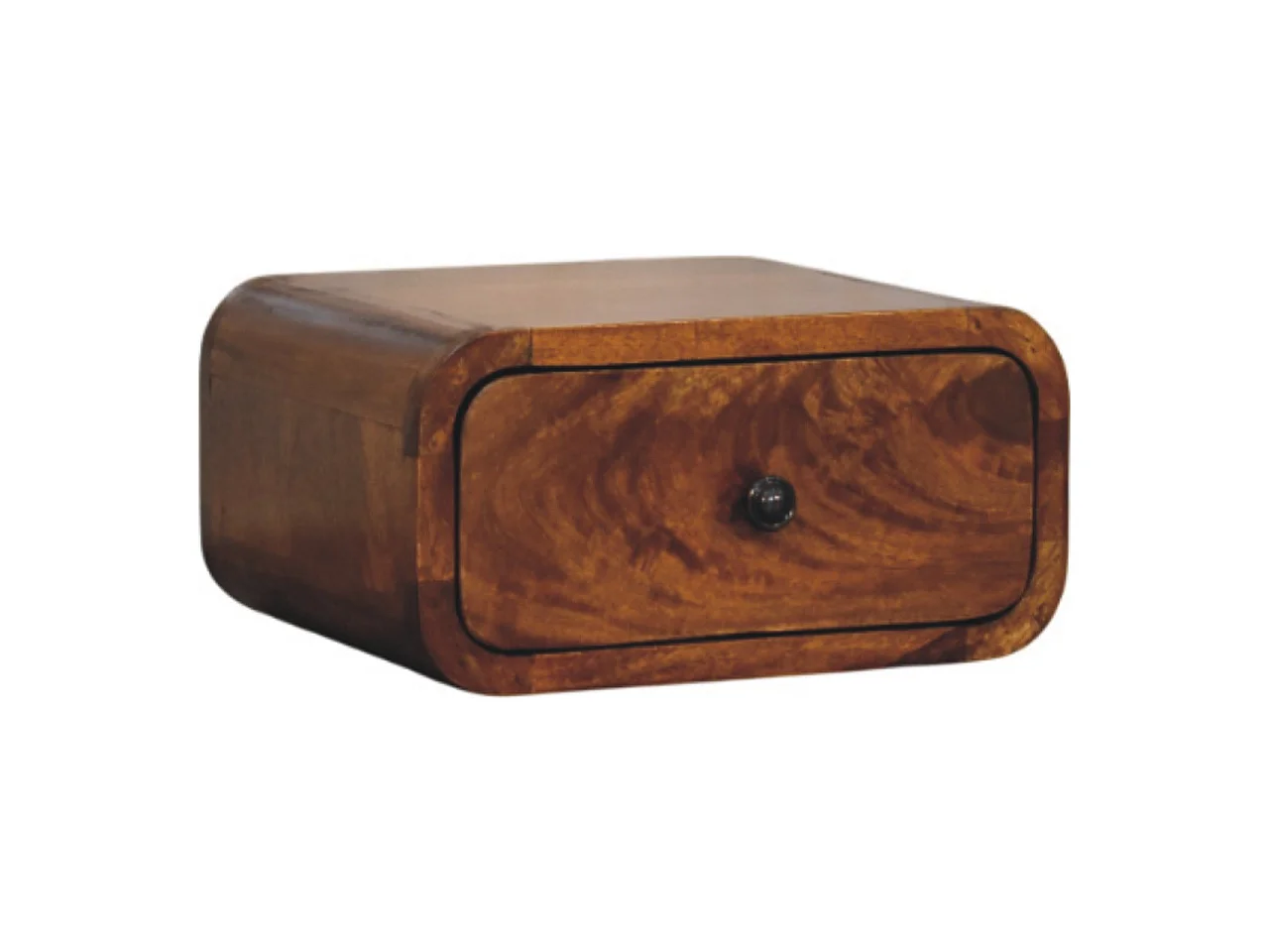 Artisan Furniture Avora Mini veggmontert nattbord med 1 skuff i solid kastanjefinish