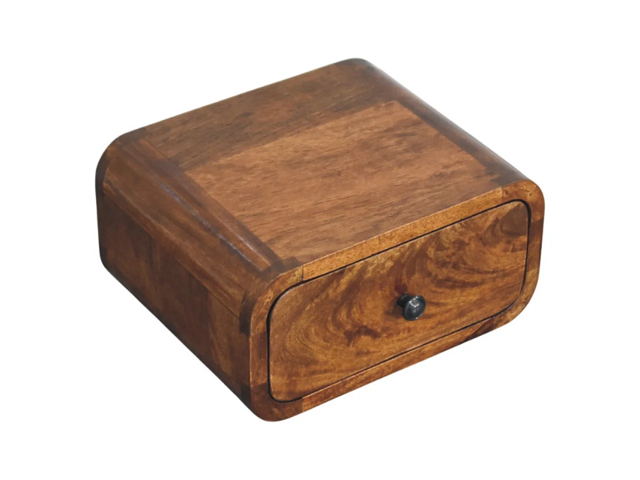 Artisan Furniture Avora Mini veggmontert nattbord med 1 skuff i solid kastanjefinish