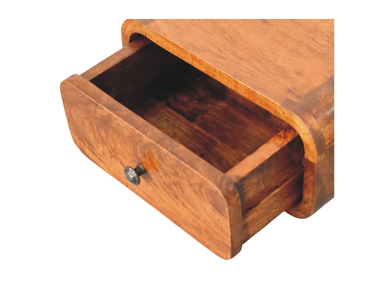 Artisan Furniture Avora Mini veggmontert nattbord med 1 skuff i solid kastanjefinish