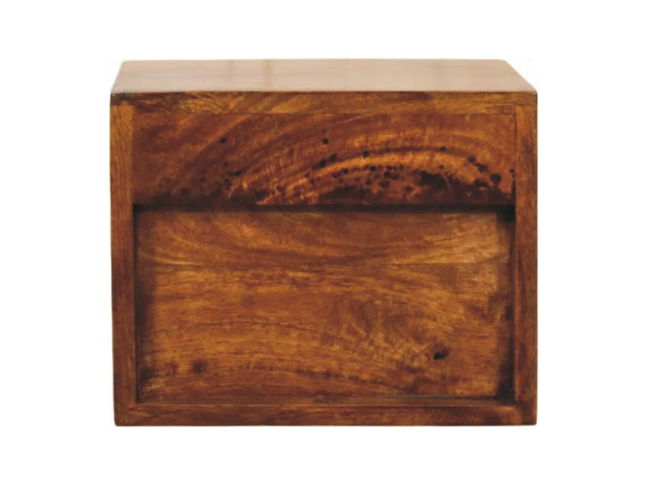 Artisan Furniture Table de nuit murale Solis 1 tiroir en bois massif finition châtaignier