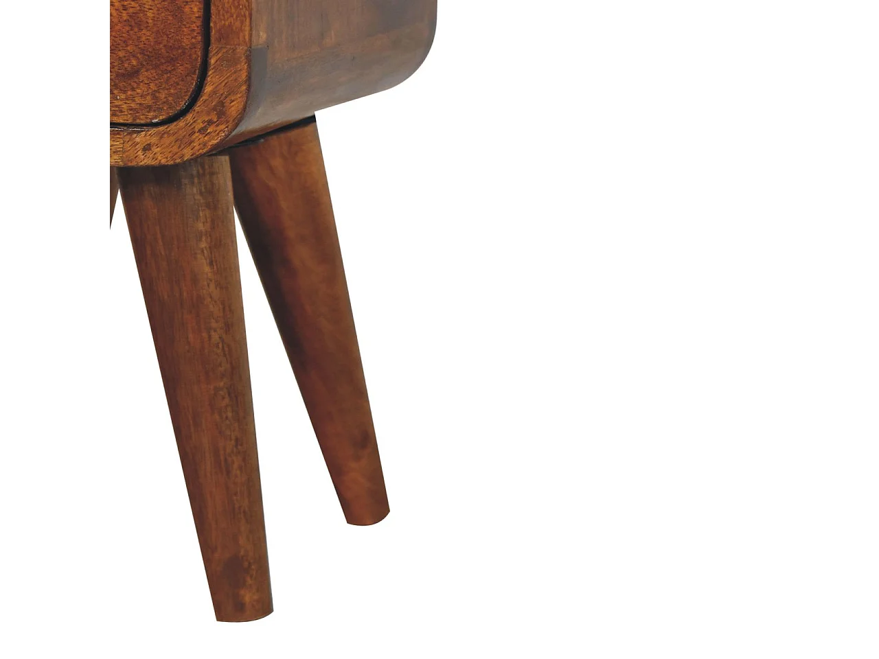 Artisan Furniture Table de chevet extra mini avec niche ouverte en bois massif finition châtaignier