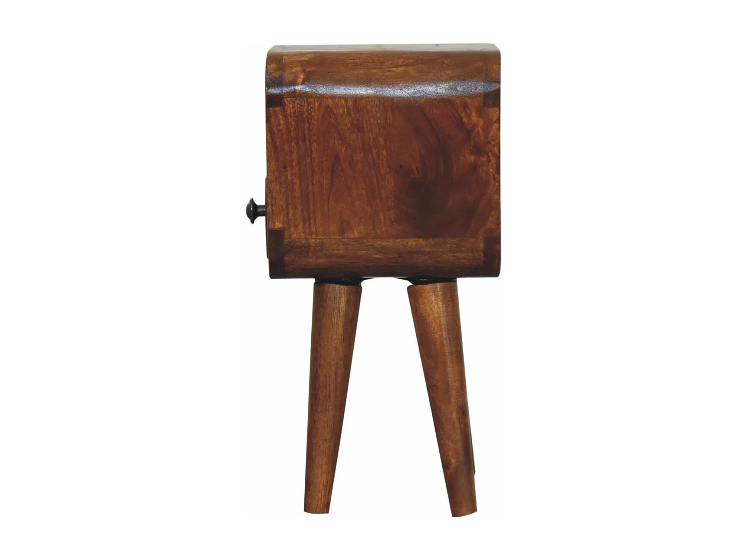 Artisan Furniture Table de chevet extra mini avec niche ouverte en bois massif finition châtaignier