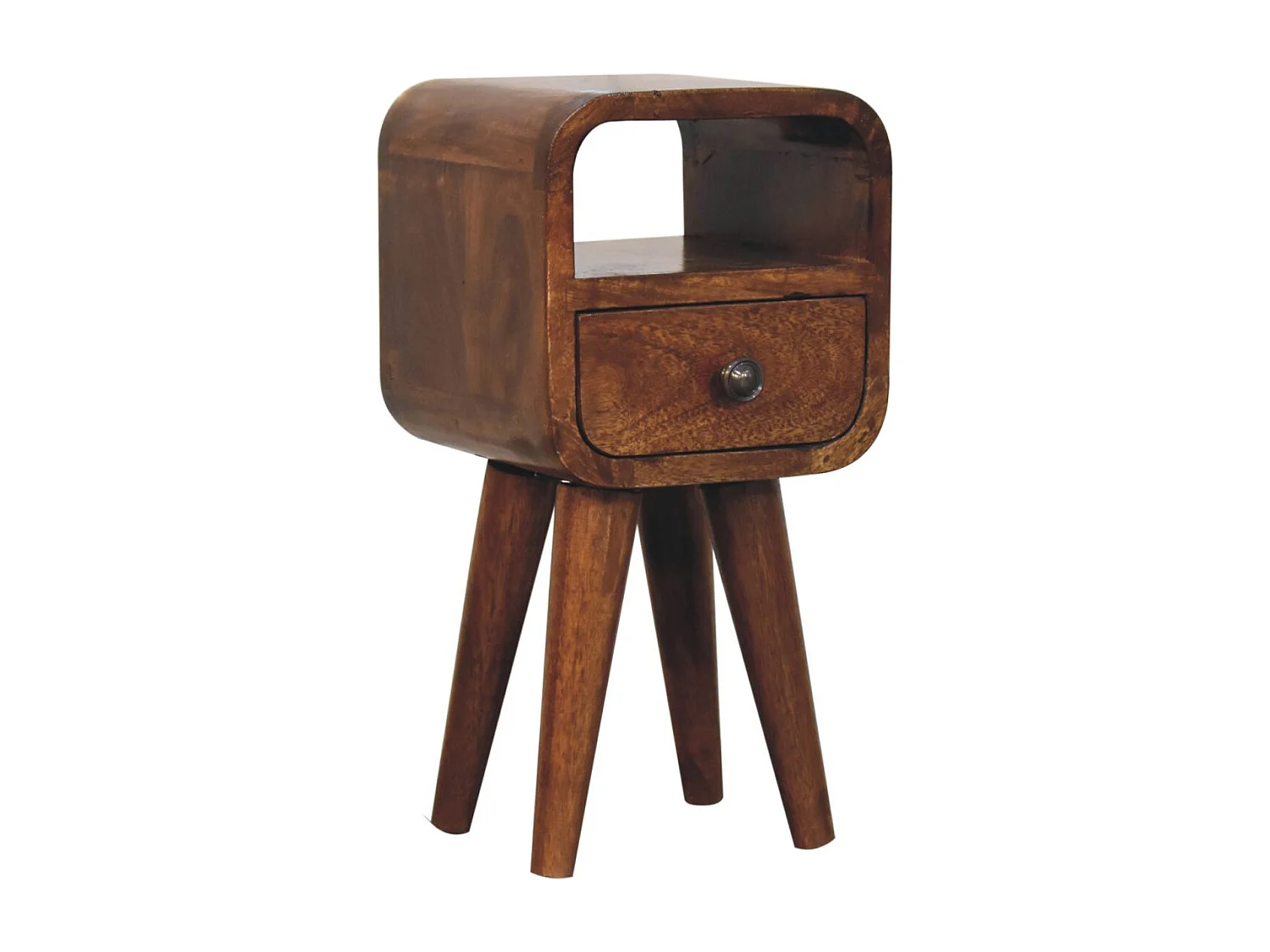 Artisan Furniture Extra Mini nattbord med åpen nisje i solid kastanjefinish