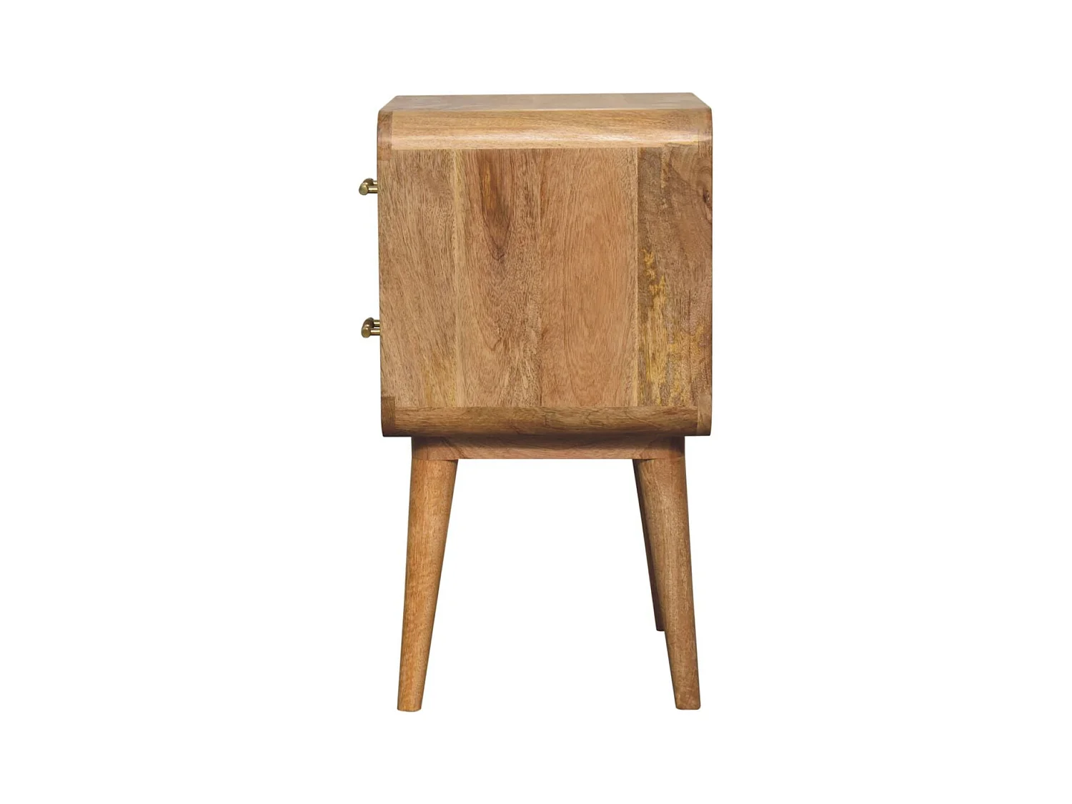 Artisan Furniture Nachttisch mit T-Leiste und Rillen aus Massivholz