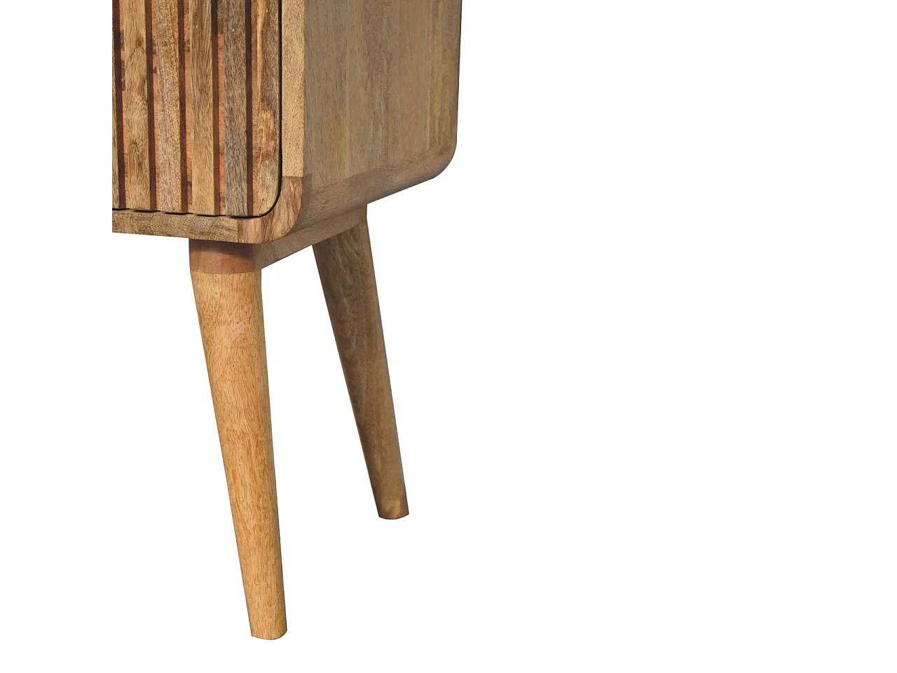 Table de chevet T-bar à reliefs Artisan Furniture, 2 tiroirs, marron