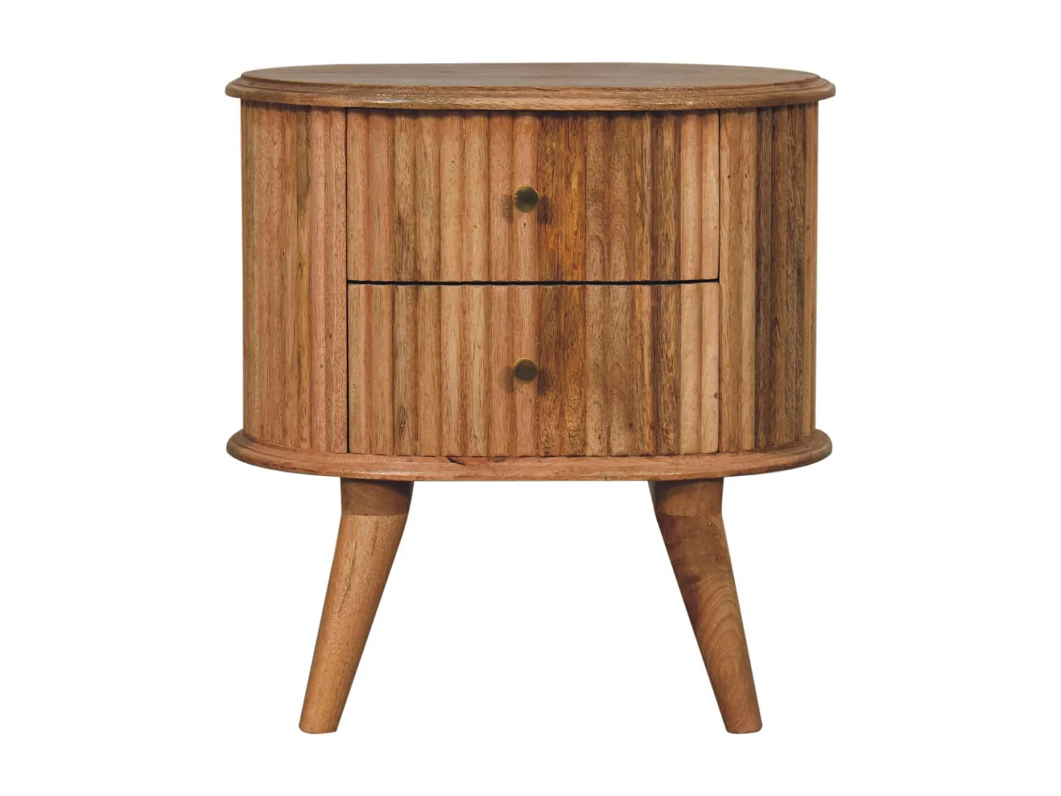 Table de chevet Soba style nordique Artisan Furniture, 2 tiroirs, marron