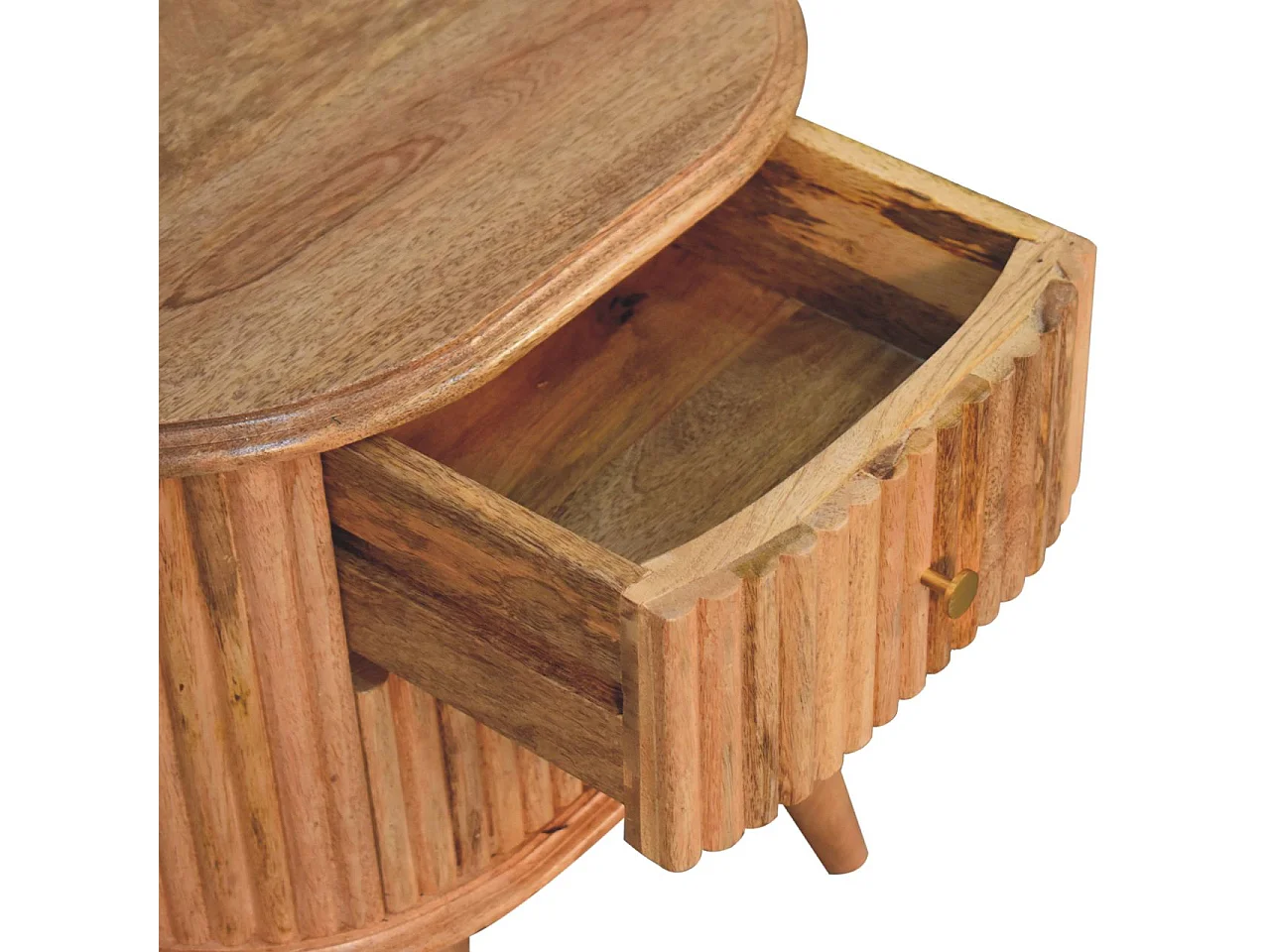 Table de chevet Soba style nordique Artisan Furniture, 2 tiroirs, marron