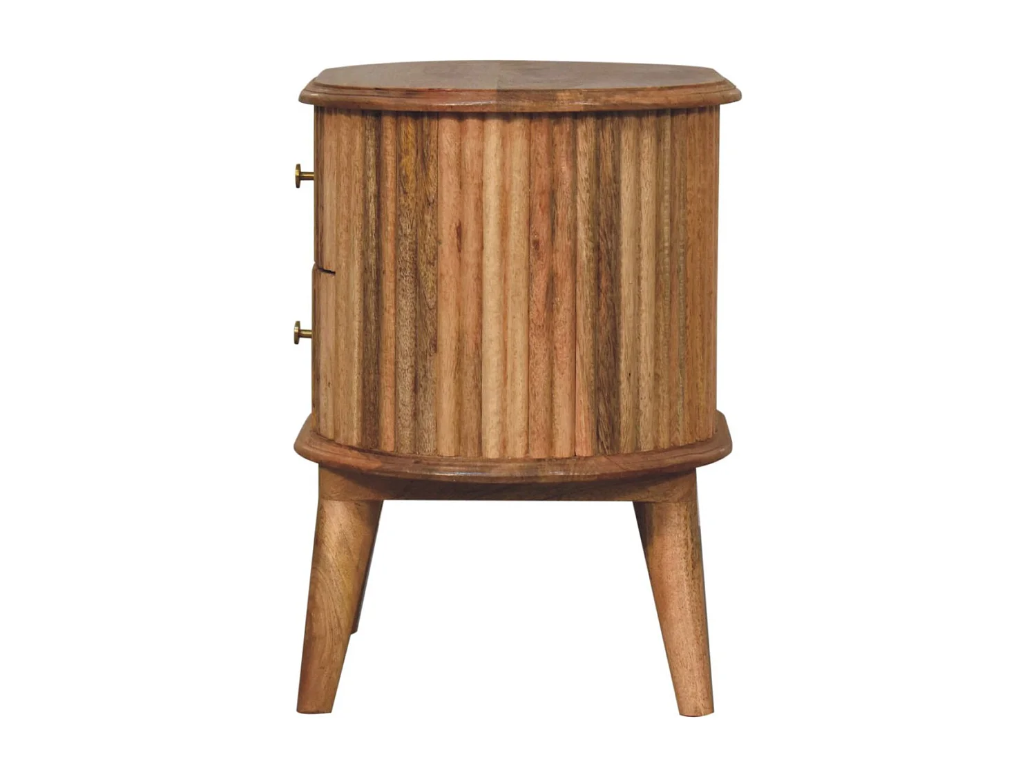 Table de chevet Soba style nordique Artisan Furniture, 2 tiroirs, marron
