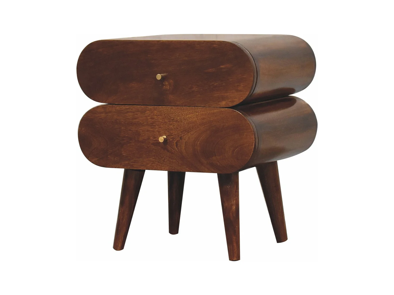 Artisan Furniture Szafka nocna Bubble z litego drewna kasztanowego