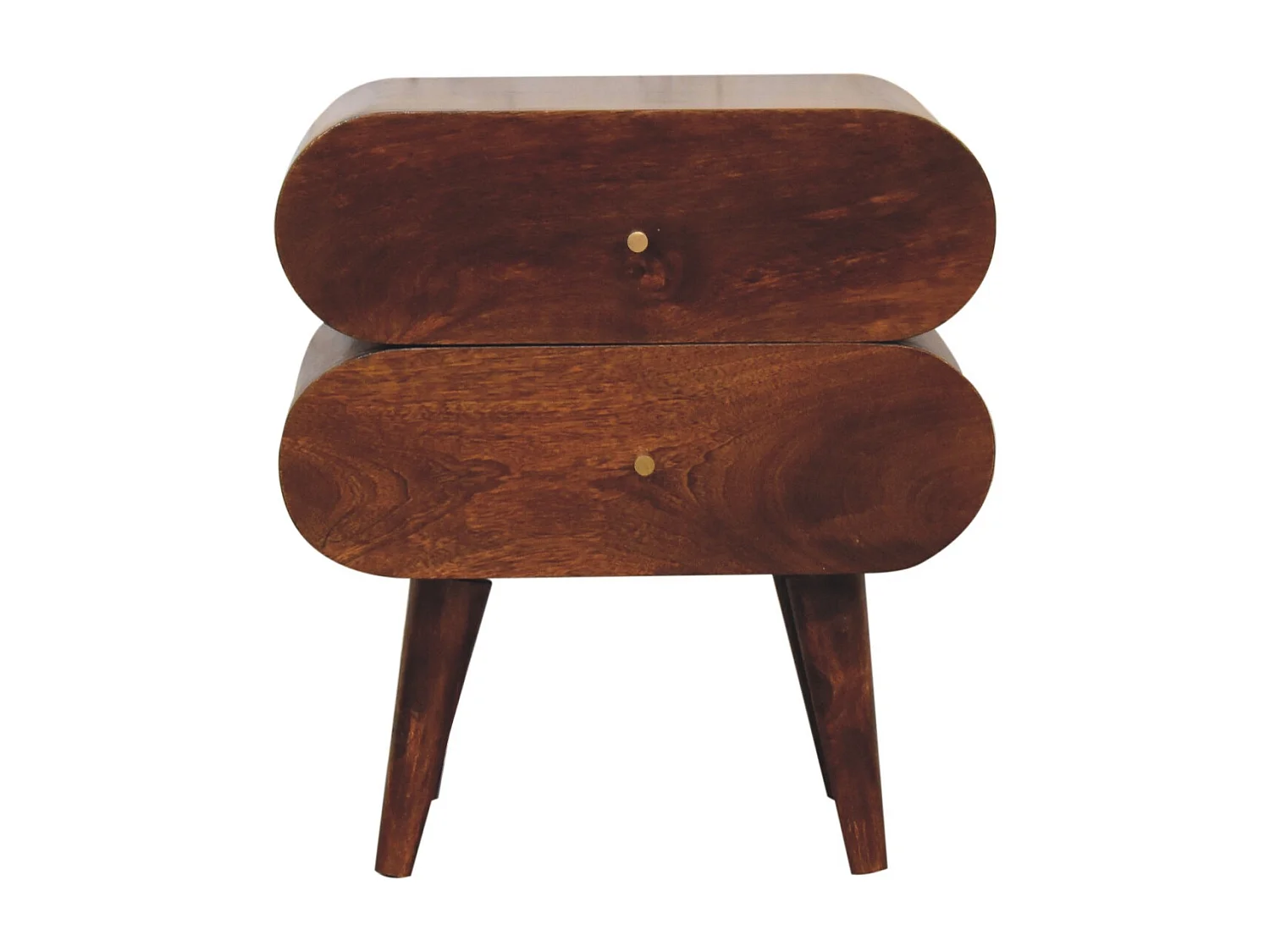 Artisan Furniture Bubble nattbord i heltre med overflate fra kastanje