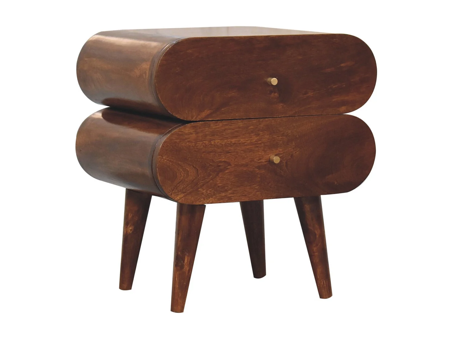 Artisan Furniture Bubble nattbord i heltre med overflate fra kastanje