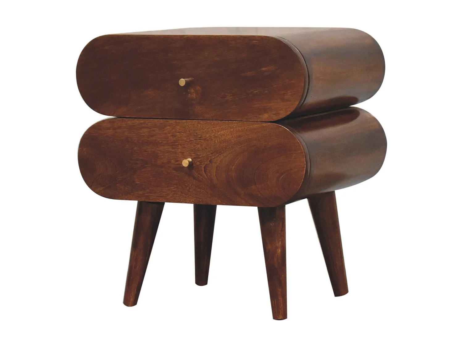 Artisan Furniture Bubble nattbord i heltre med overflate fra kastanje