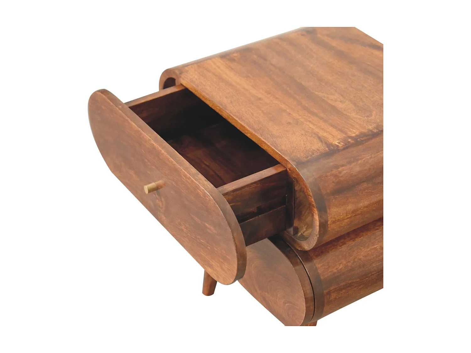 Artisan Furniture Bubble nattbord i heltre med overflate fra kastanje