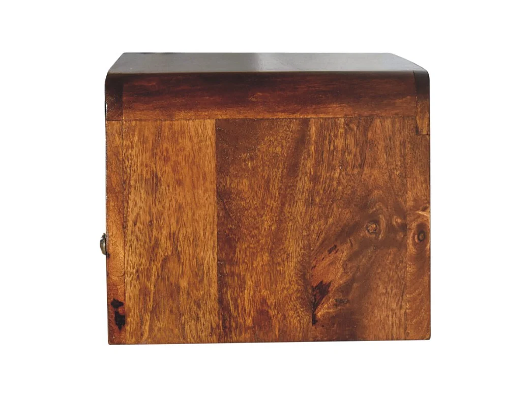 Artisan Furniture Zwaar wandgemonteerd nachtkastje met 1 lade van massief kastanjehout