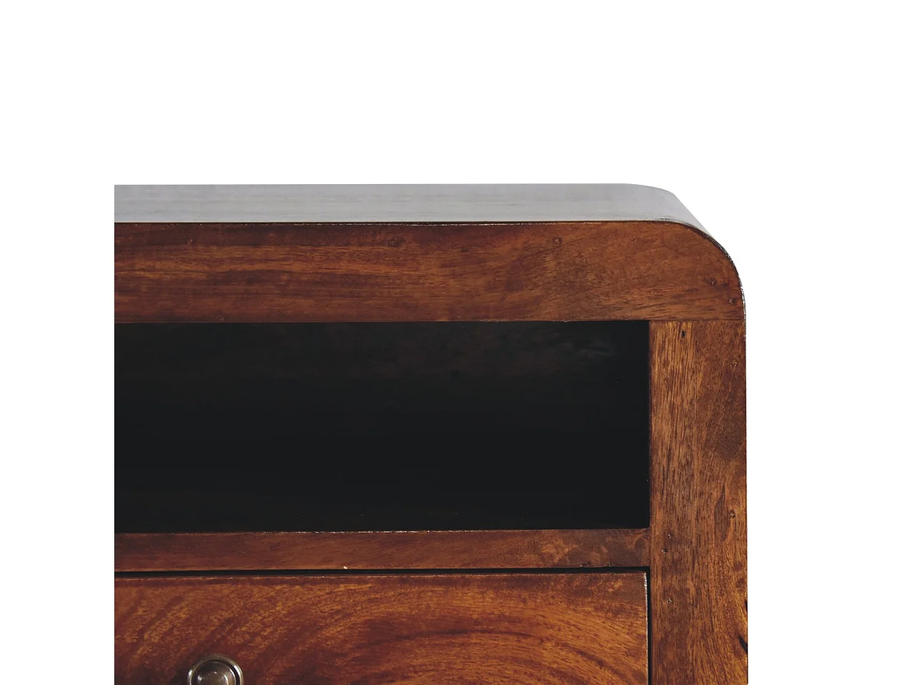 Artisan Furniture Table de nuit murale 1 tiroir épaisse en bois massif finition châtaignier